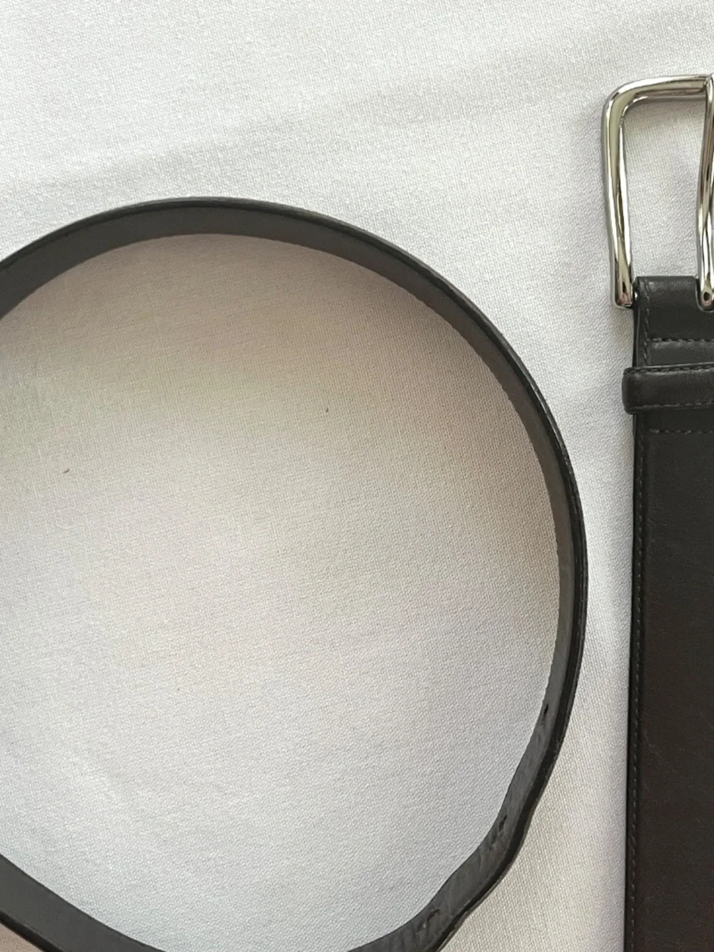 COACH Men's Leather belt, 36/90, dark brown/silver